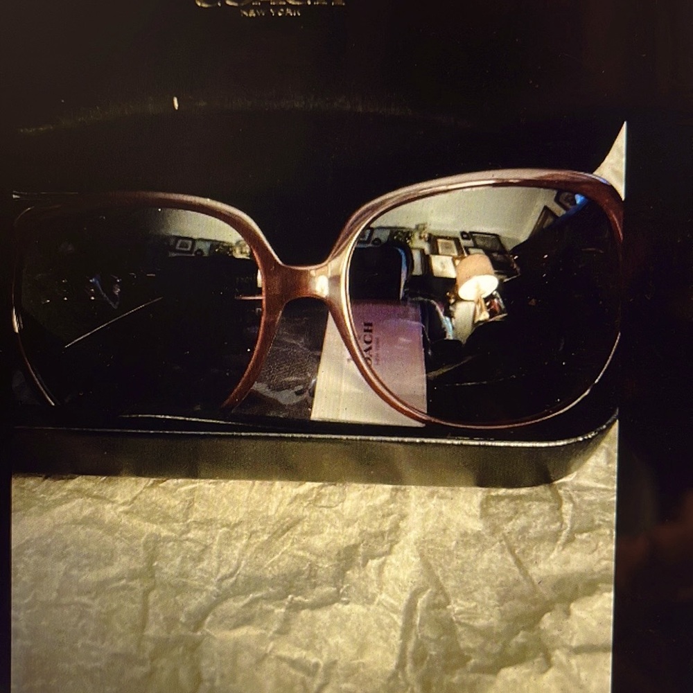 Coach Milky Black Cherry Sunglasses NWOT in case
